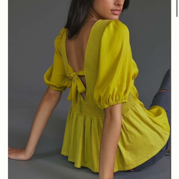 Anthropologie Dolan NWT Cutout VNeck Top - Picture 3 of 6